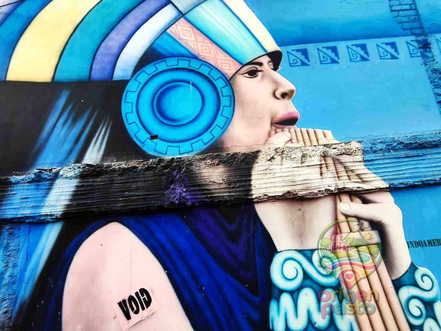 Mural del colectivo Indoamericano en Pasto, arte urbano y economía creativa